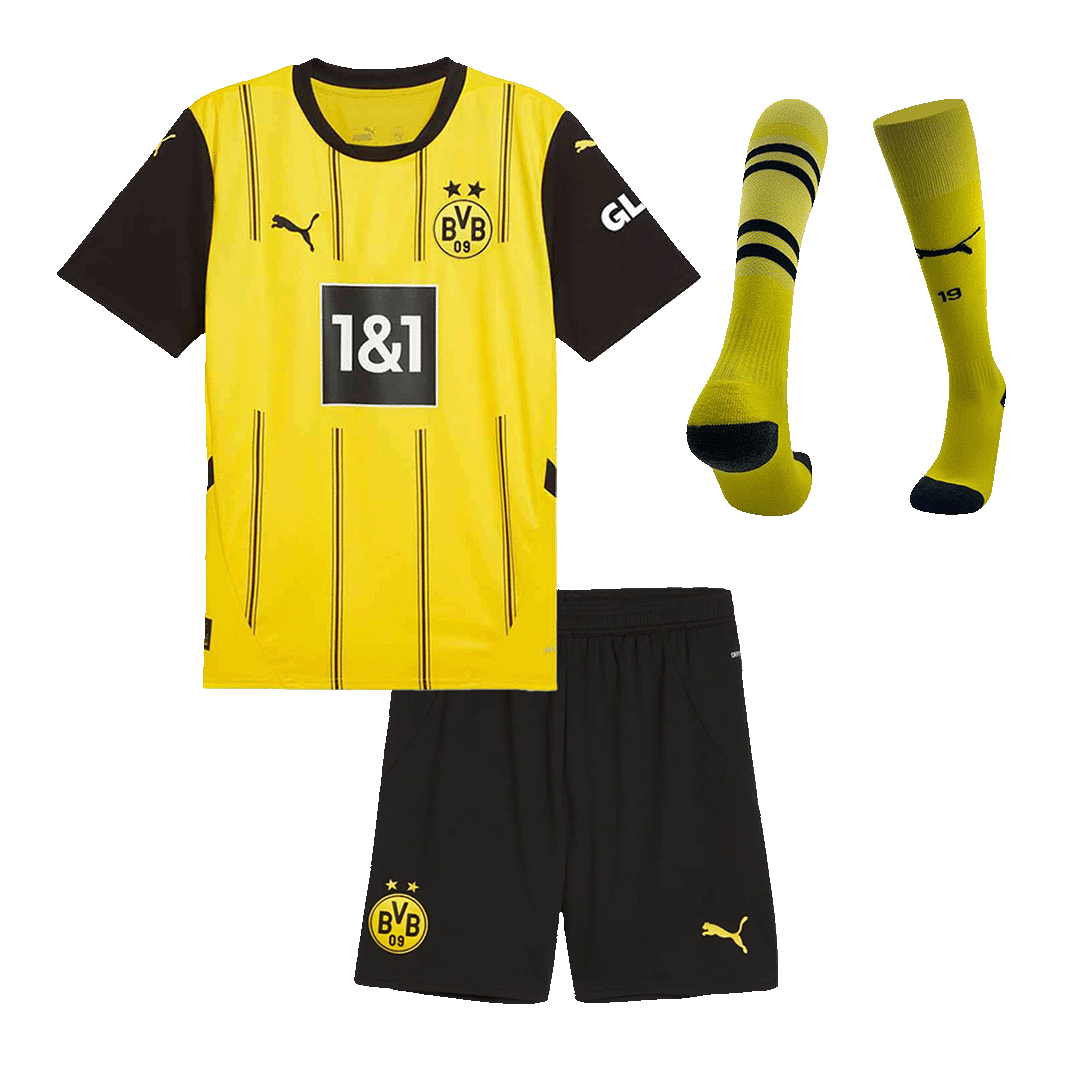Kids Borussia Dortmund Custom Home Full Soccer Kits 2024-25
