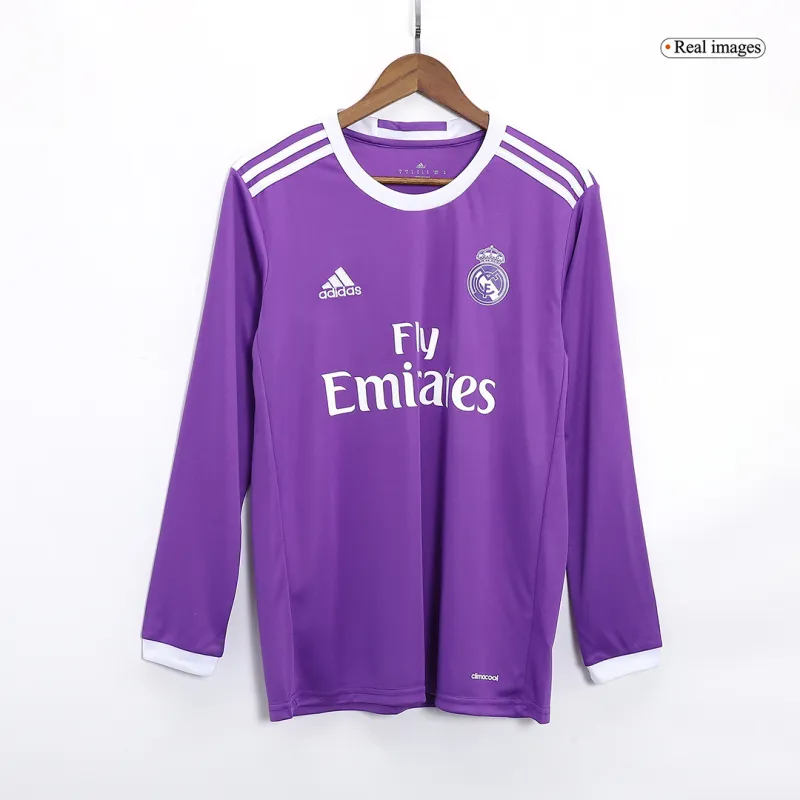 Real Madrid Retro Long Sleeve Jersey Away Shirt 2016-17