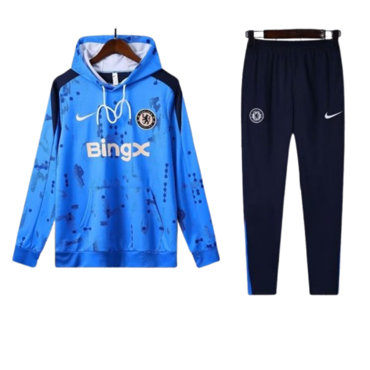 Nike Chelsea 2024-25 Hooded Blue Training Tracksuit Kits