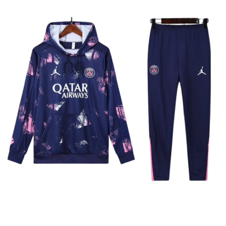 Jordan PSG 2024-25 Hooded Purple Training Tracksuit Kits