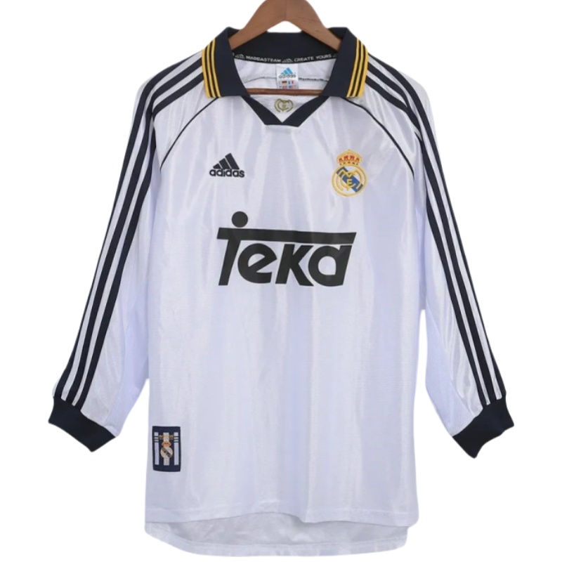 Real Madrid 1999/00 Retro Away Soccer Jersey Long Sleeve