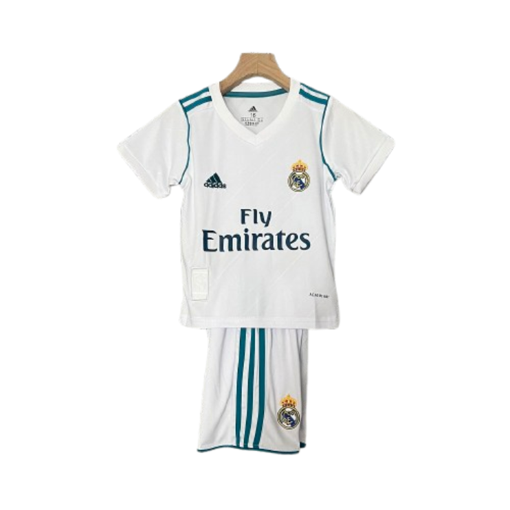 Real Madrid 17-18 Home Retro Kids Kit Soccer Jersey