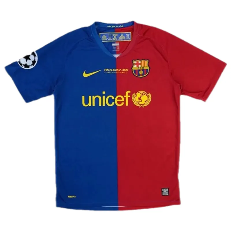 Barcelona A.INIESTA #8 UCL Final Retro Jersey Home 2008-09