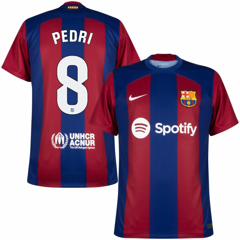 Barcelona Home Pedri 8 Shirt 2023-2024 (La Liga) Size S-XXL