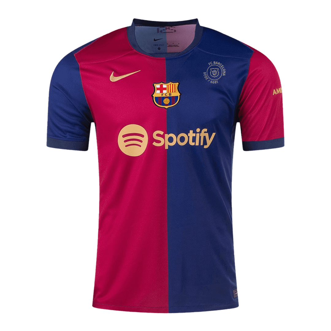 Barcelona Jersey Custom Soccer Jersey Home 2024-25 - 125th Anniversary