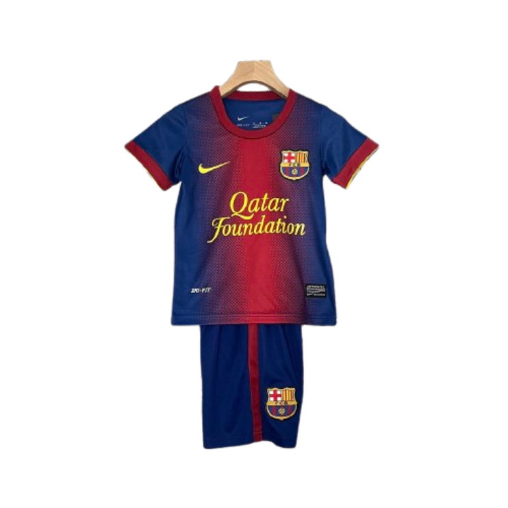 Barcelona 12-13 Home Retro Kids Kits Children Shirt Soccer Jersey
