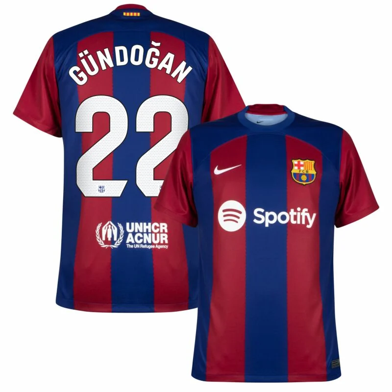 Barcelona Home Gündoğan 22 Shirt 2023-2024 (La Liga) Size S-XXL