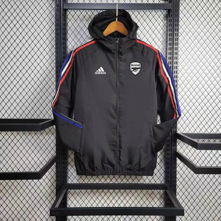 2024/2025 Arsenal Windbreaker Black Football Jersey