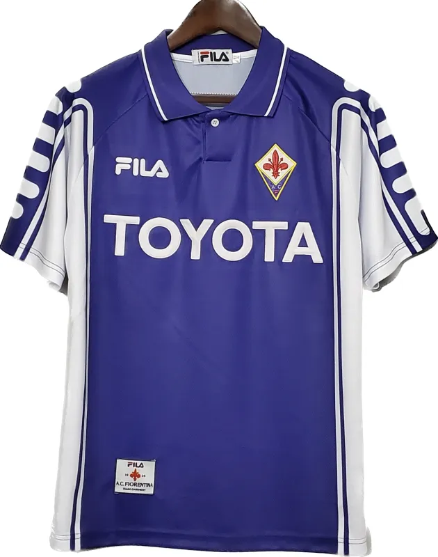 Fiorentina 1999/00 Retro Soccer Jersey Home Replica