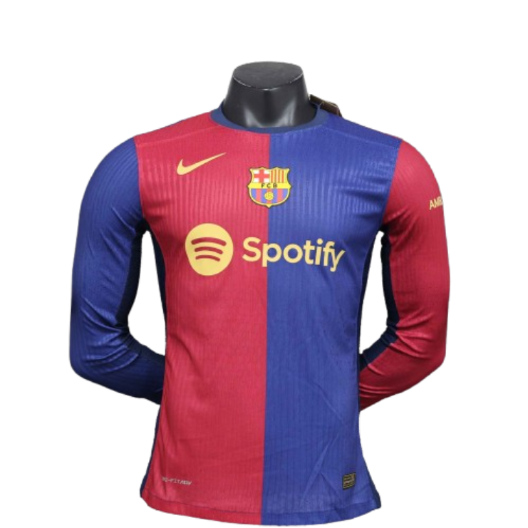 24-25 Barcelona Home Player Version Long sleeve Soccer Jersey