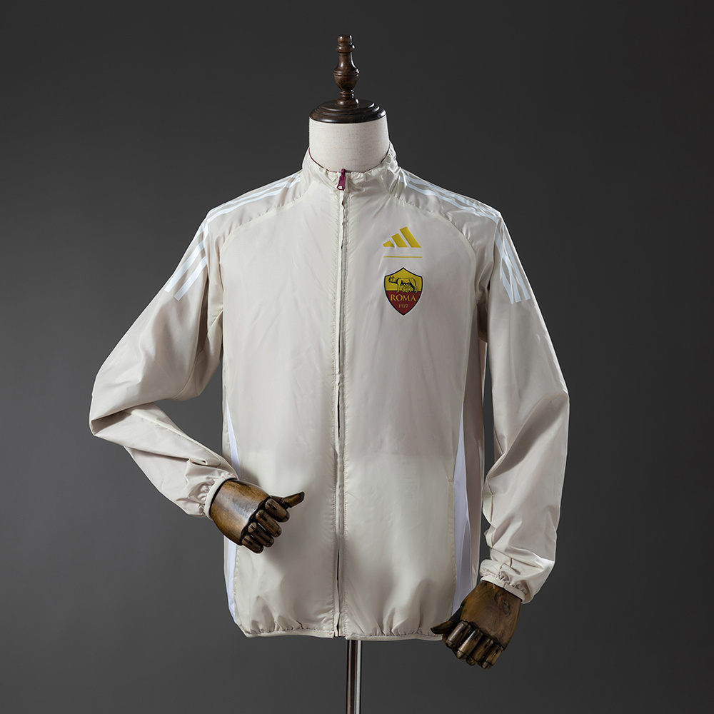 Roma Reversible Jacket Windbreaker - Red & Beige