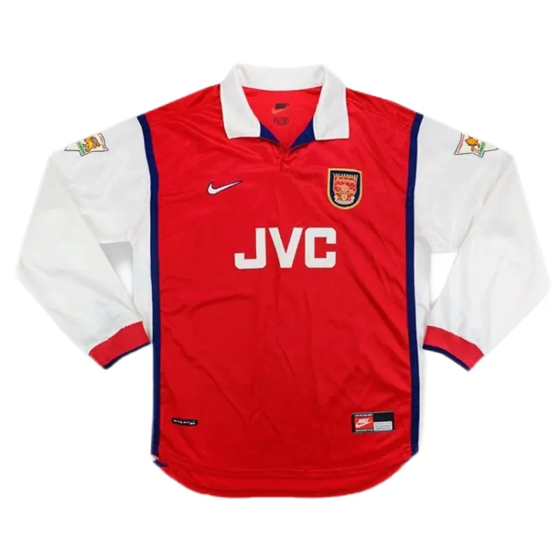 98-99 Arsenal Bergkamp #10 Retro Jersey Long Sleeve