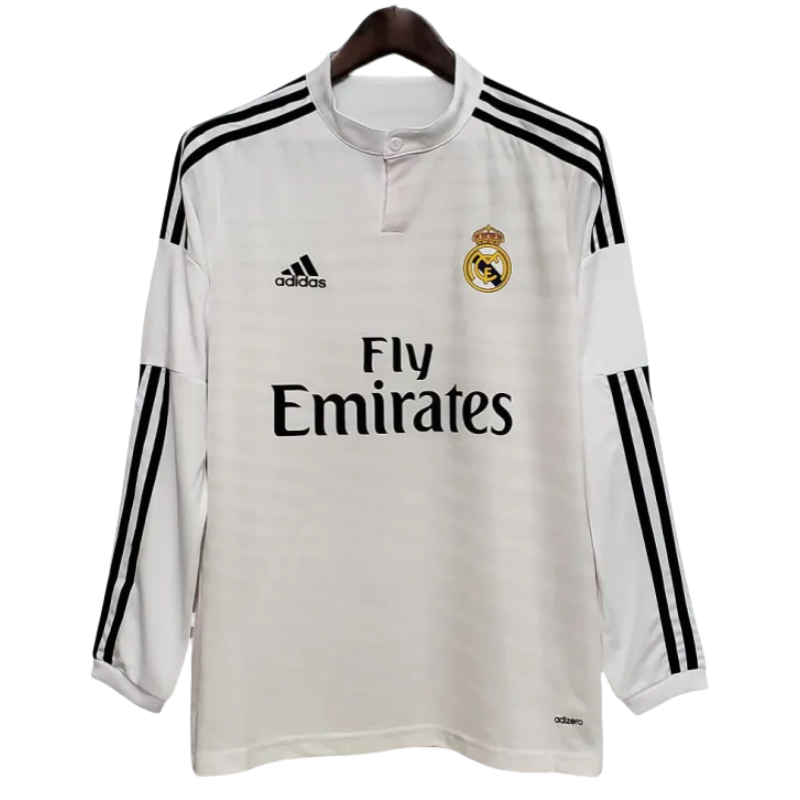Real Madrid Retro Long Sleeve Jersey Home Shirt 2014-15
