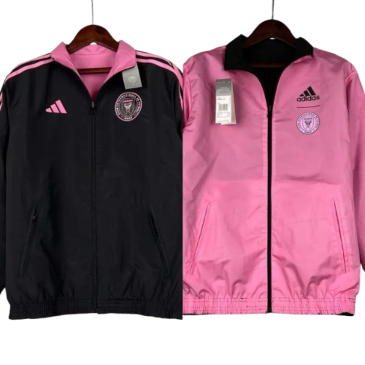 2023-2024 Inter Miami Reversible Windbreaker(black-pink)Soccer Jersey 1:1 Thai Quality