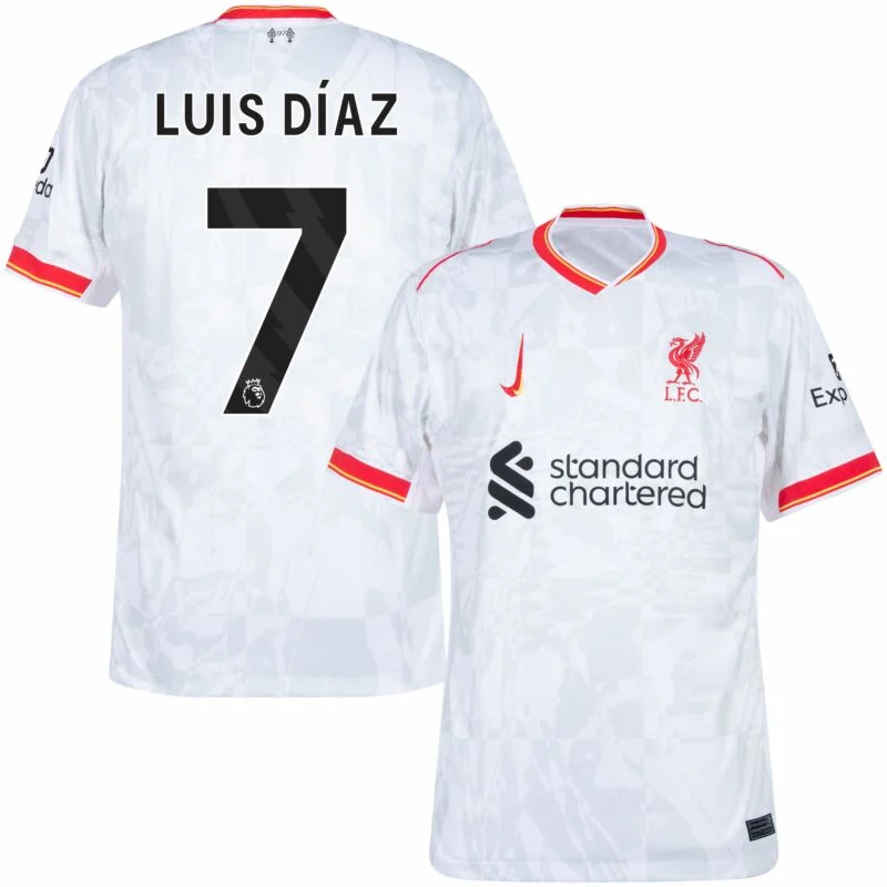 Liverpool Third Away Luis Díaz 7 Shirt 2024-2025 (Premier League) Size : S-4XL