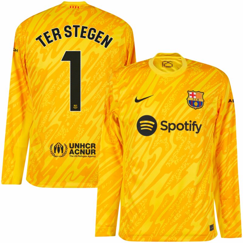 Barcelona Away GK Ter Stegen 1 Shirt 2024-2025 (La Liga) Size S-XXL