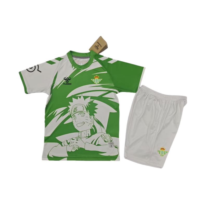 Kids Real Betis Anime Naruto Shirt Football Jersey kits 2025-2026