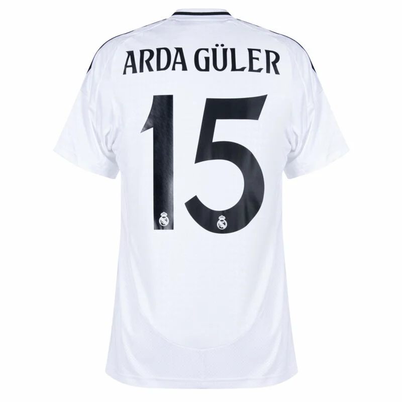 Real Madrid Home Arda Güler 15 Shirt 2024-2025 Size:S-4XL