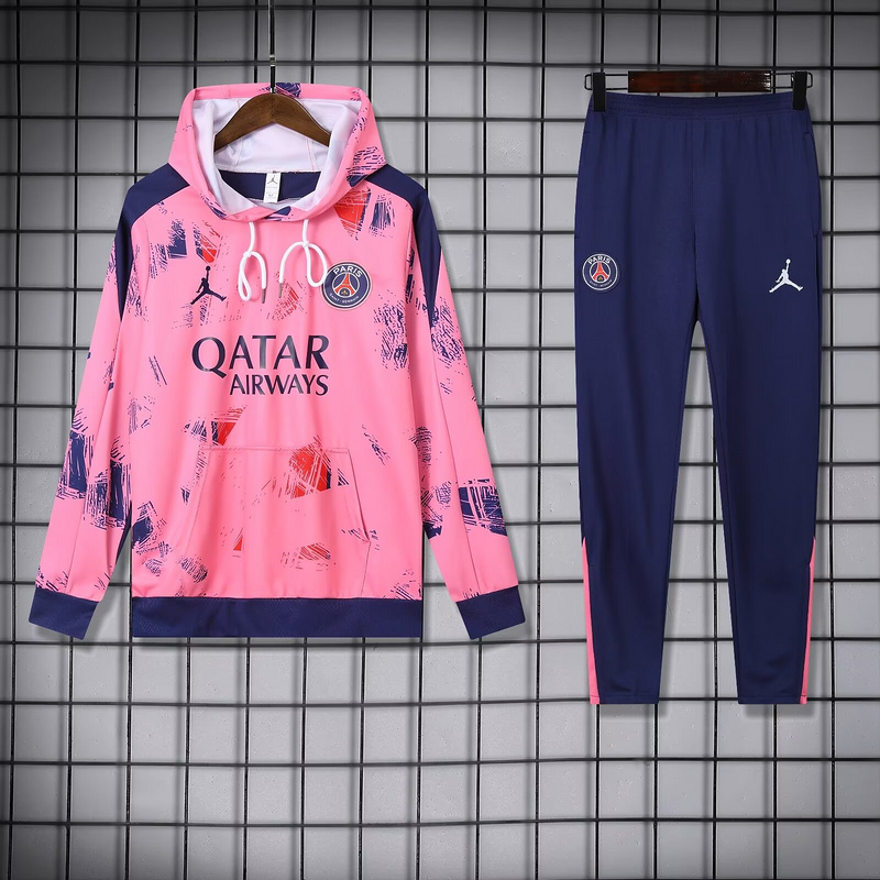 Jordan PSG 2024-25 Hooded Pink Training Tracksuit Kits