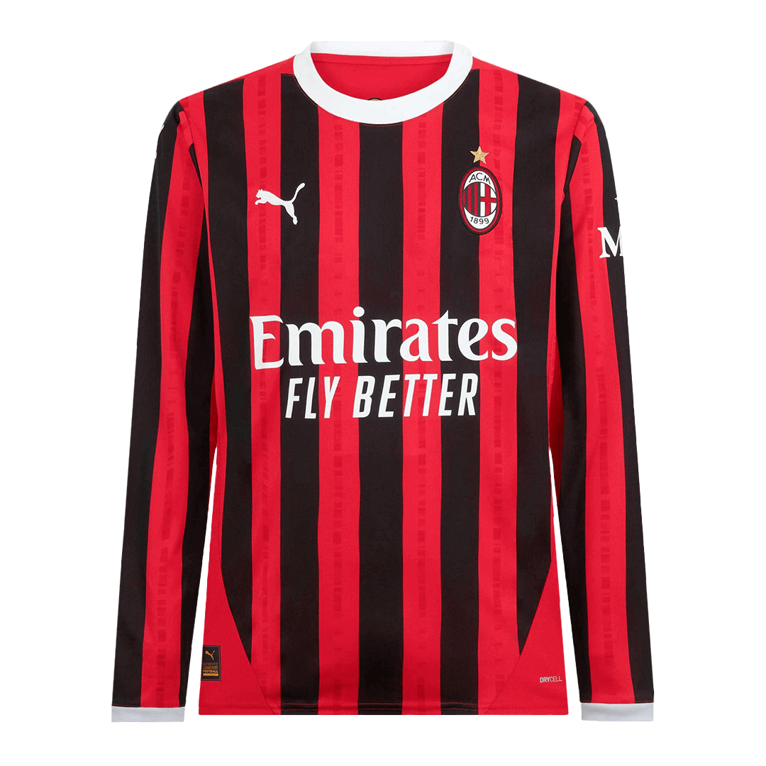 AC Milan 24-25 Home Jersey Long Sleeve Player Version