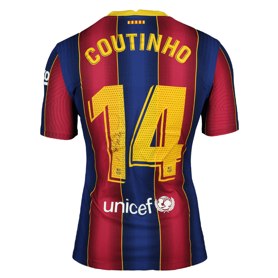 2020-21 Barcelona COUTINHO #14 Home Soccer Jersey