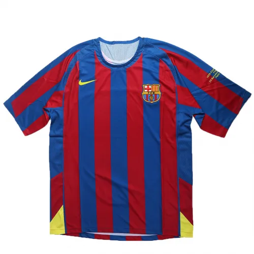 Barcelona A.Iniesta #24 UCL Final Retro Jersey Home 2005-06