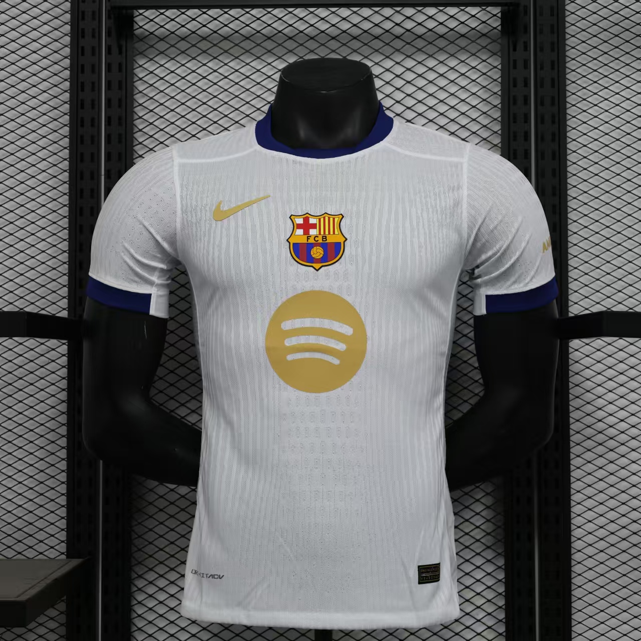 Barcelona Home Player Version Shirt White Jersey Without Spofity Text 2024-25