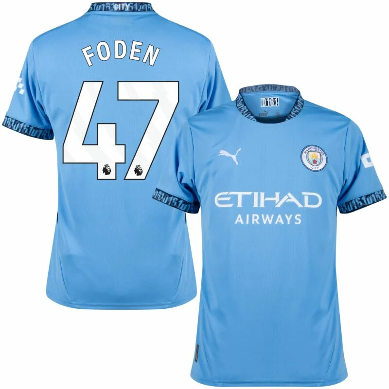 Manchester City Home Foden 47  Shirt 2024-2025 Player version Size：S-XXL