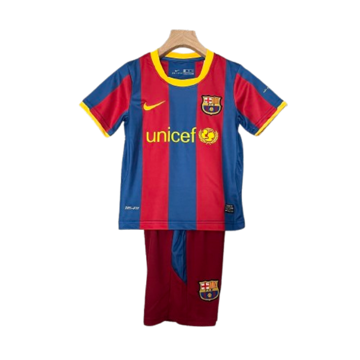 Barcelona 10-11 Home Retro Kids Kit Football Jersey