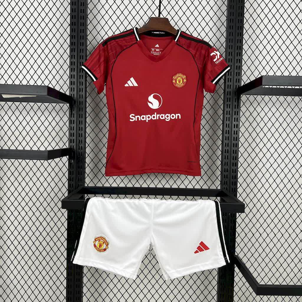 25-26 Kids Manchester United Home Jersey