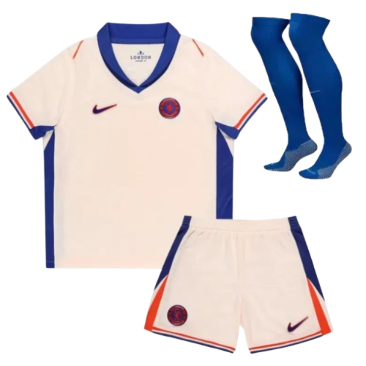 Kids Chelsea Custom Away Full Soccer Kits 2024-25