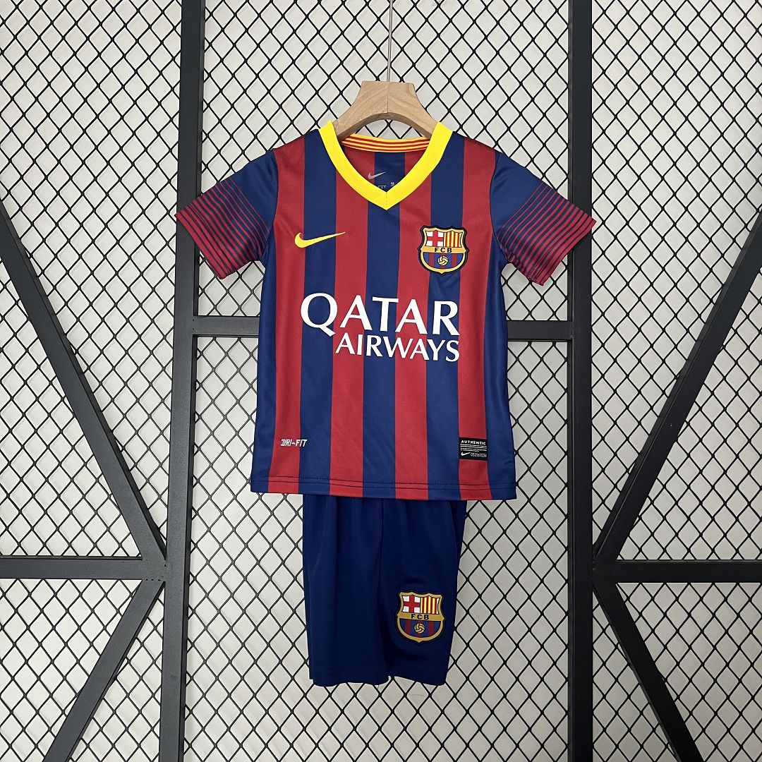 Barcelona 13-14 Home Retro Kids Kits Children Shirt Cheap Jersey