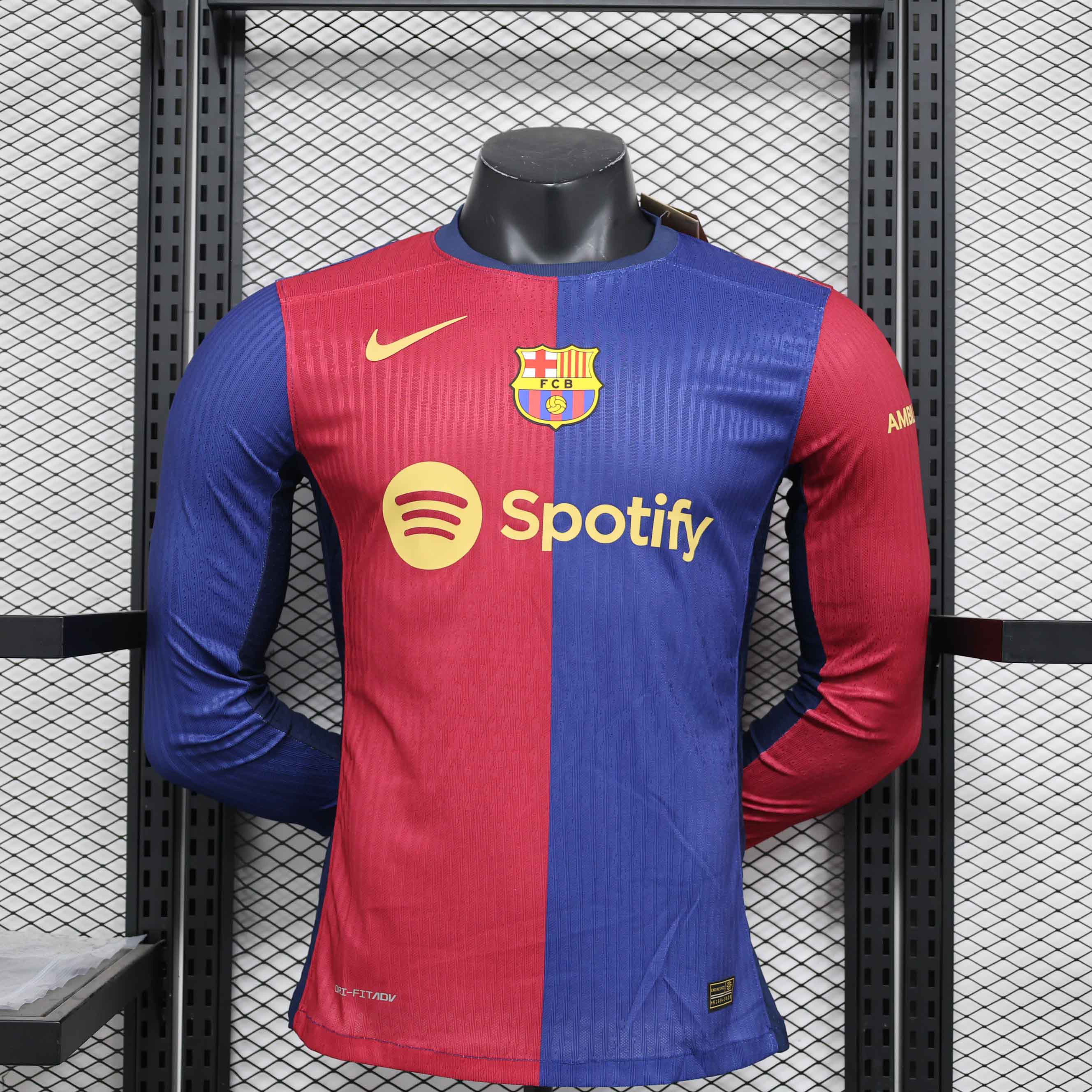 24-25 Barcelona Home Player Version Long sleeve Soccer Jersey