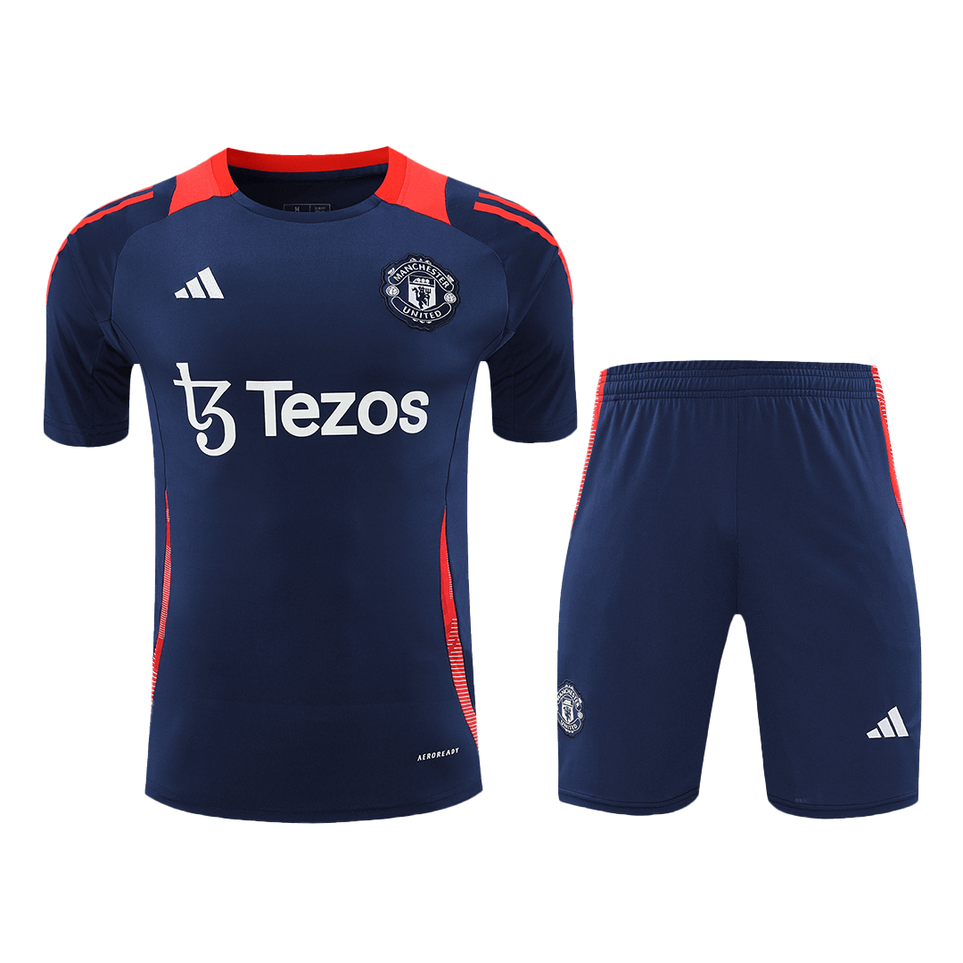 Manchester United Pre-Match Soccer Jersey Kit(Jersey+Shorts) 2024-25