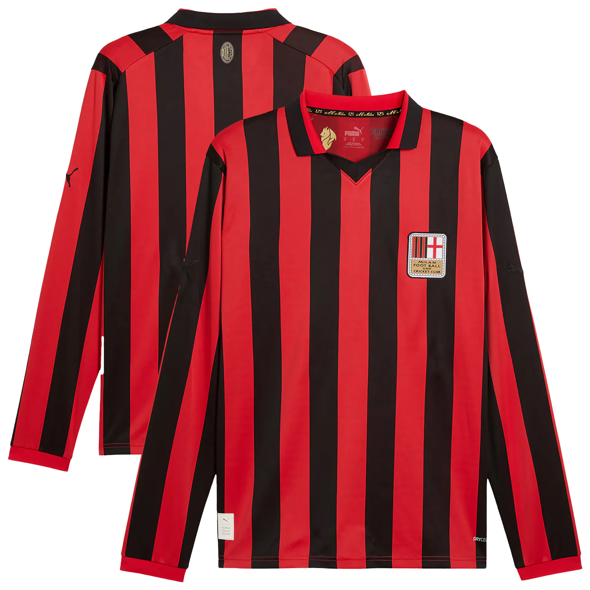 AC Milan Puma 125th Authentic Jersey 24-25 Red Long Sleeve