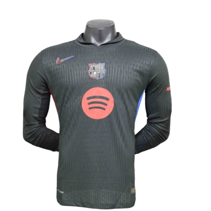 24-25 Barcelona Away Long Sleeve Kit Player Version Shirt Soccer Jersey