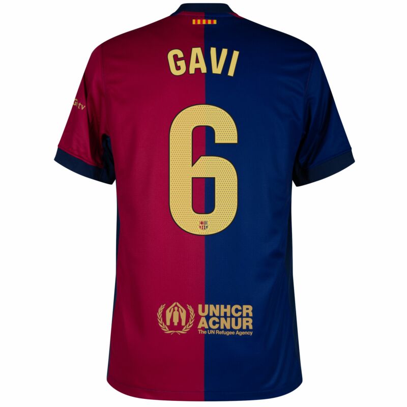 Barcelona Home Gavi 6 Shirt 2024-2025 (La Liga)  S-4XL