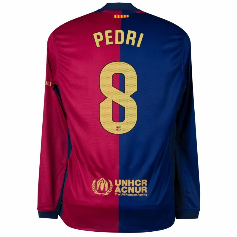 Barcelona Home L/S Pedri 8 Shirt 2024-2025 (La Liga) Size S-4XL