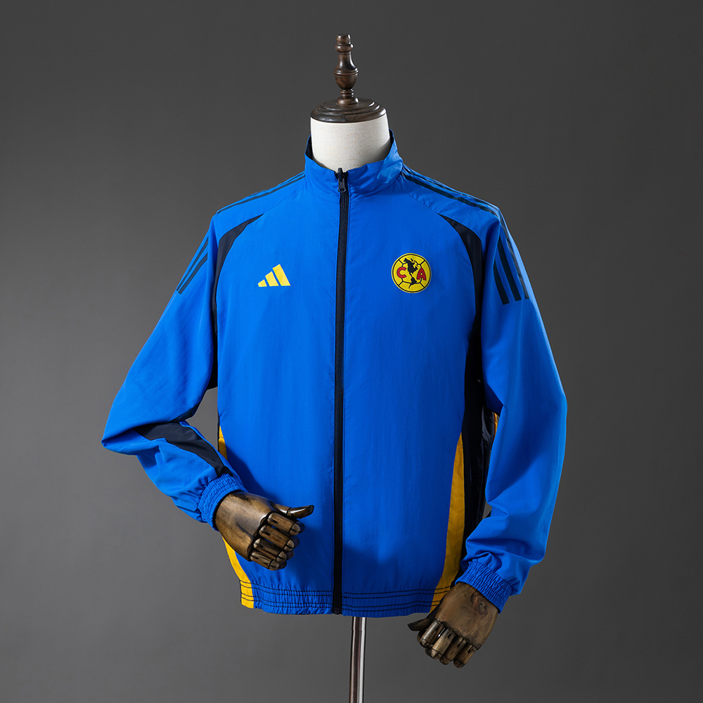 Club America Team Trench Coat Reversible Jacket Windbreaker
