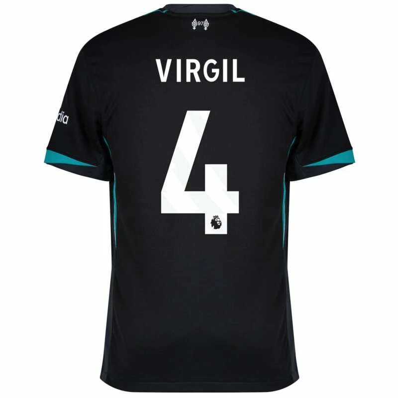 Liverpool Away Virgil 4 Shirt 2024-2025 Player version Size:S-XXL