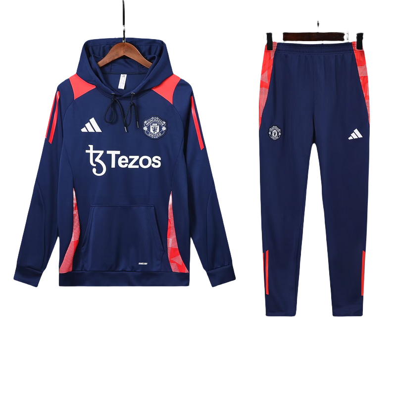 Adidas Manchester United Men 2024-25 Hooded Training Tracksuit Kits