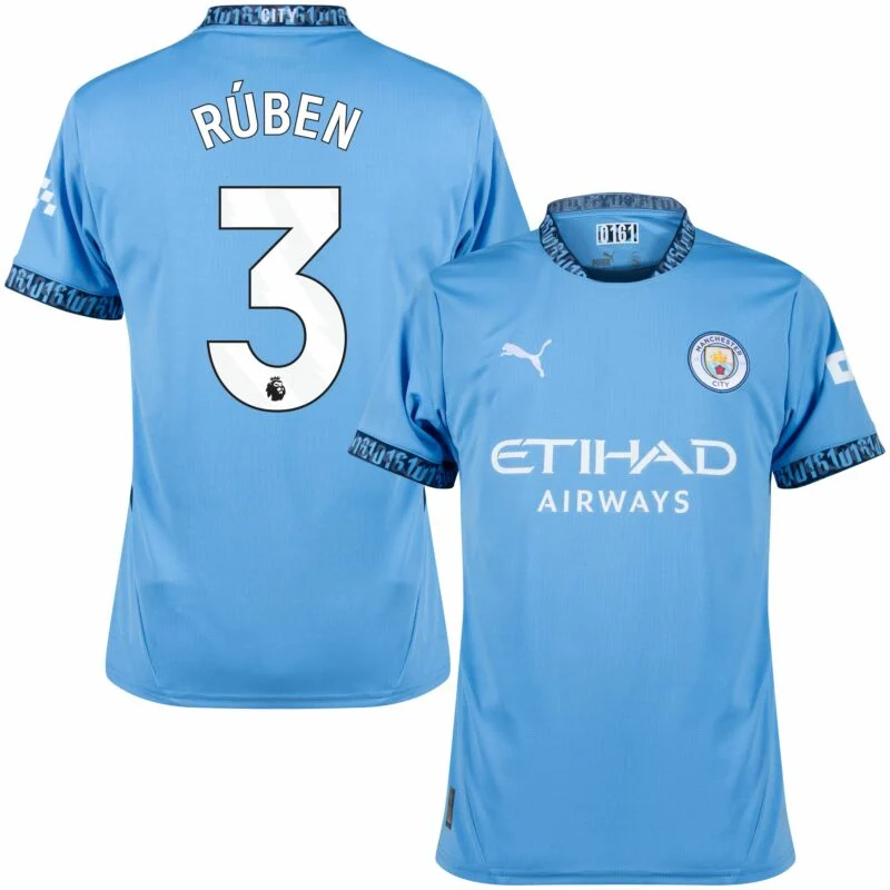 Manchester City Home Rúben 3 Shirt 2024-2025 Player version Size：S-XXL
