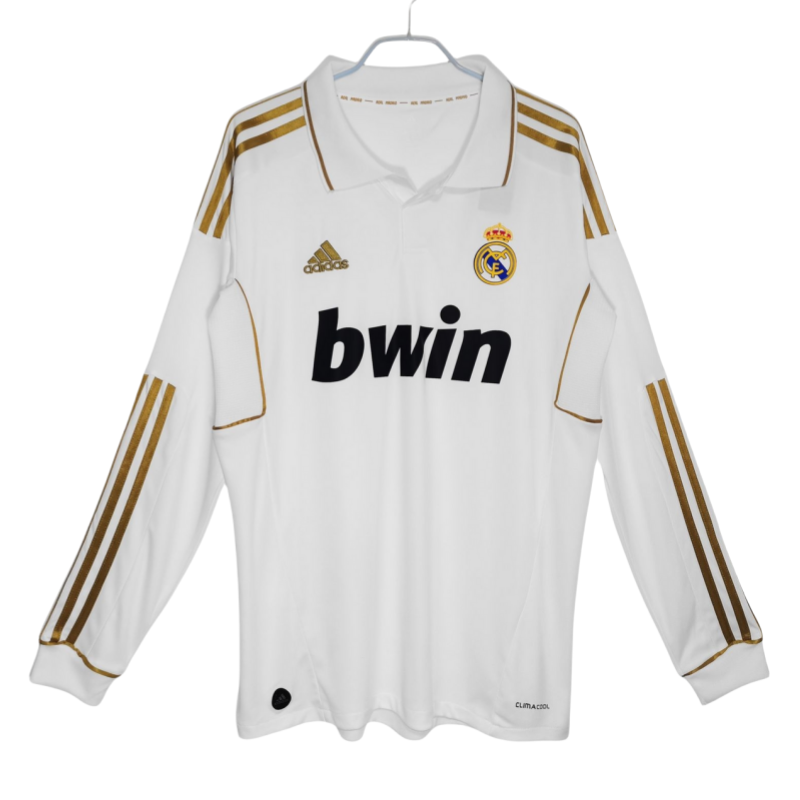 Real Madrid Retro Jersey Home Long Sleeve Shirt 2011-12