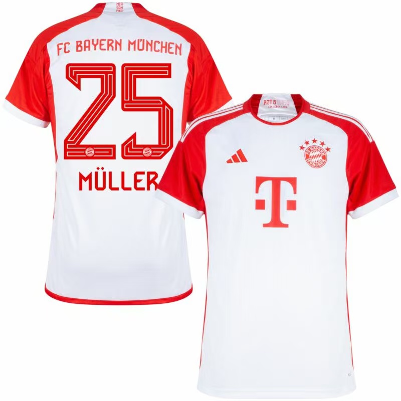 MULLER 25# 23-24 Bayern Munich Home Jersey