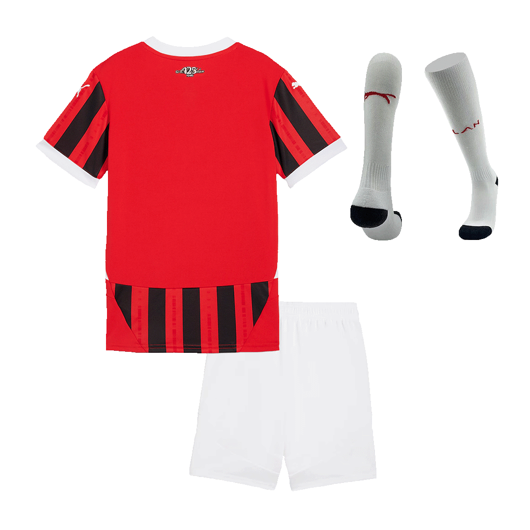 Kids AC Milan Custom Home Full Soccer Kits 2024-25