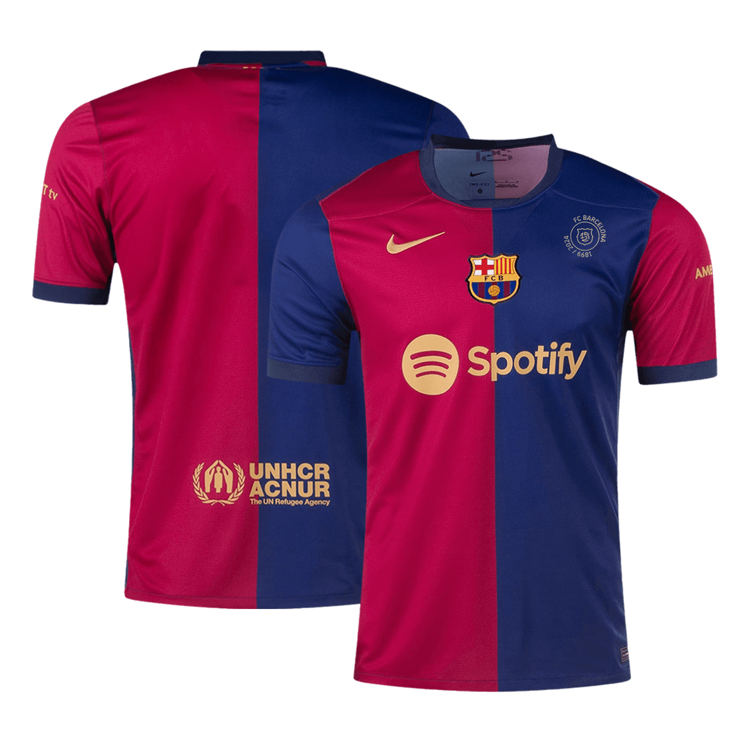 Barcelona Jersey Custom Soccer Jersey Home 2024-25 - 125th Anniversary
