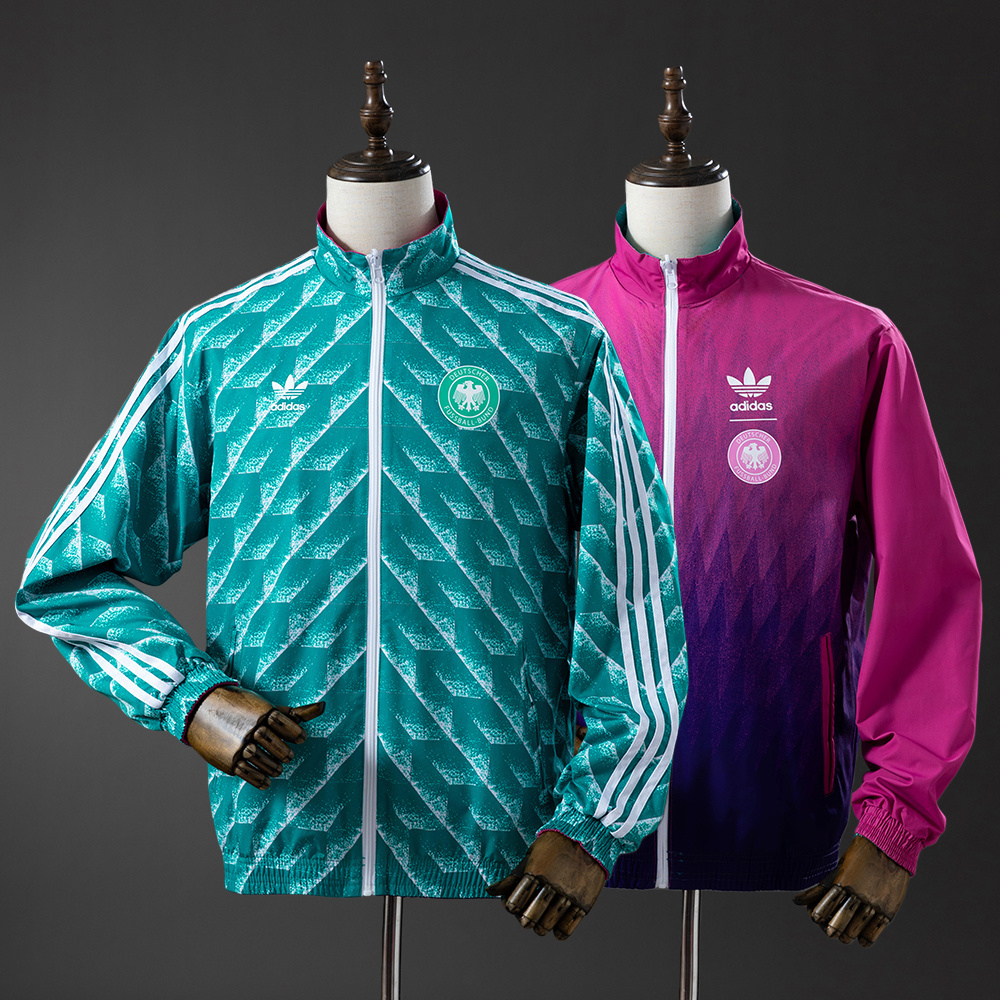 German Reversible Jacket Windbreaker - Green & Purple