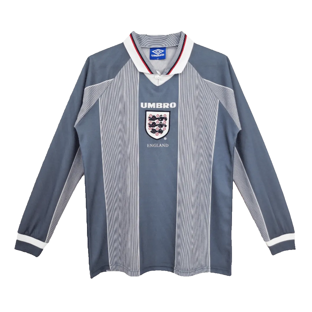 England Euro Cup 1996 Retro Away Long Sleeve Jersey