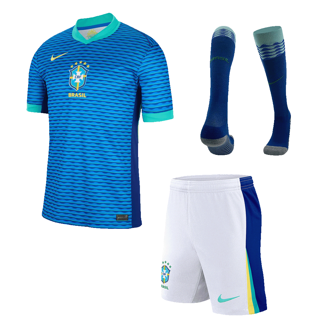 Brazil Away Custom Full Soccer Kits 2024