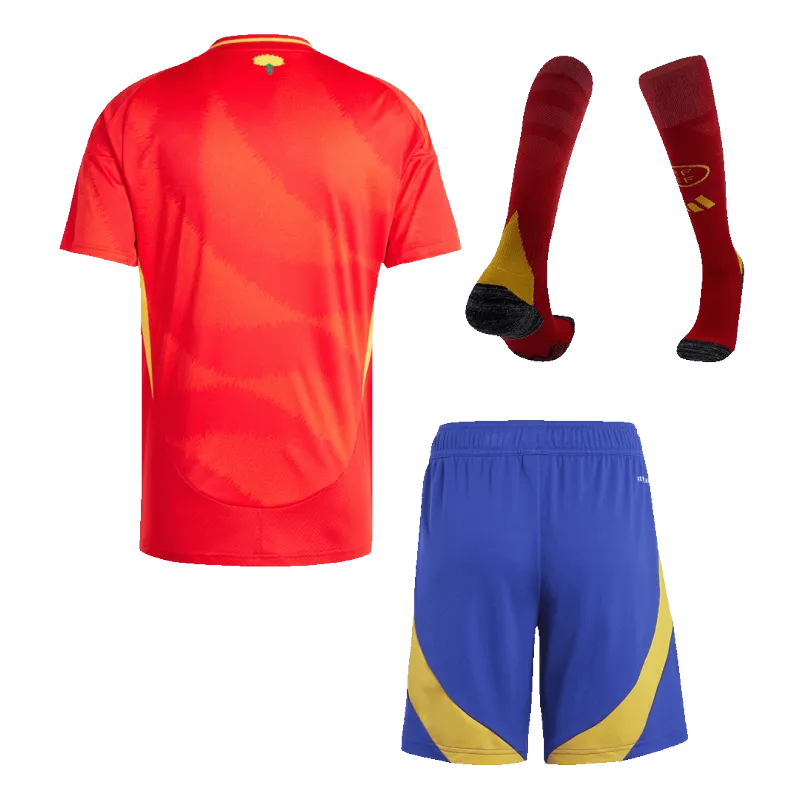 2024  Spain Nation Home Whole Kit(Jersey+Shorts+Socks) Euro